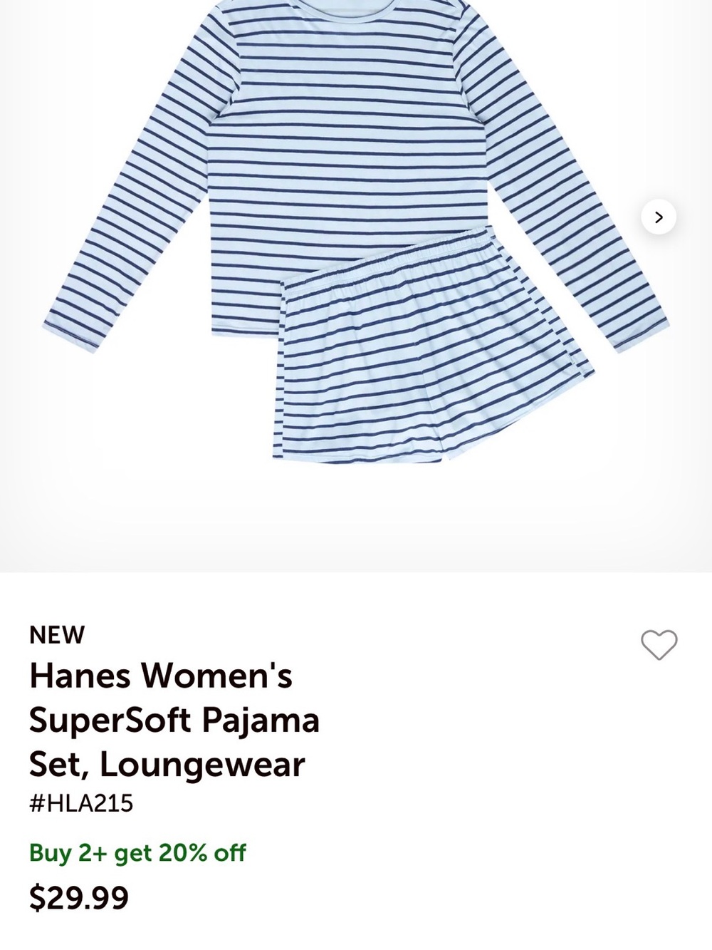 Hanes Kids Light Blue & Navy Striped Long Sleeve Pajama Set